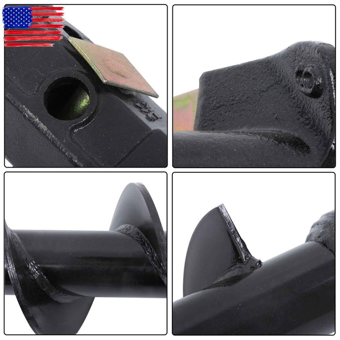 DURAFORCE 6" x 48" Auger Bit 2" Hex Collar Skid Steer Post Hole Digger Attachment
