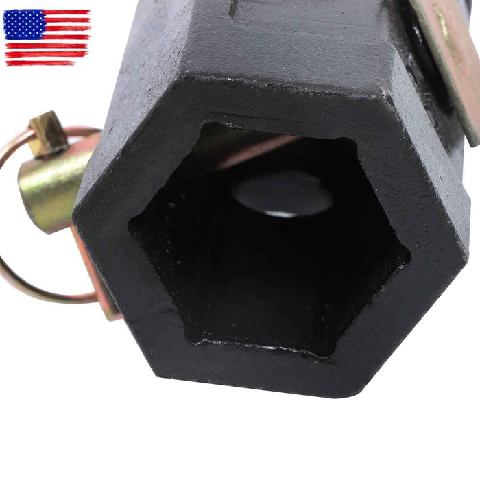 DURAFORCE 6" x 48" Auger Bit 2" Hex Collar Skid Steer Post Hole Digger Attachment