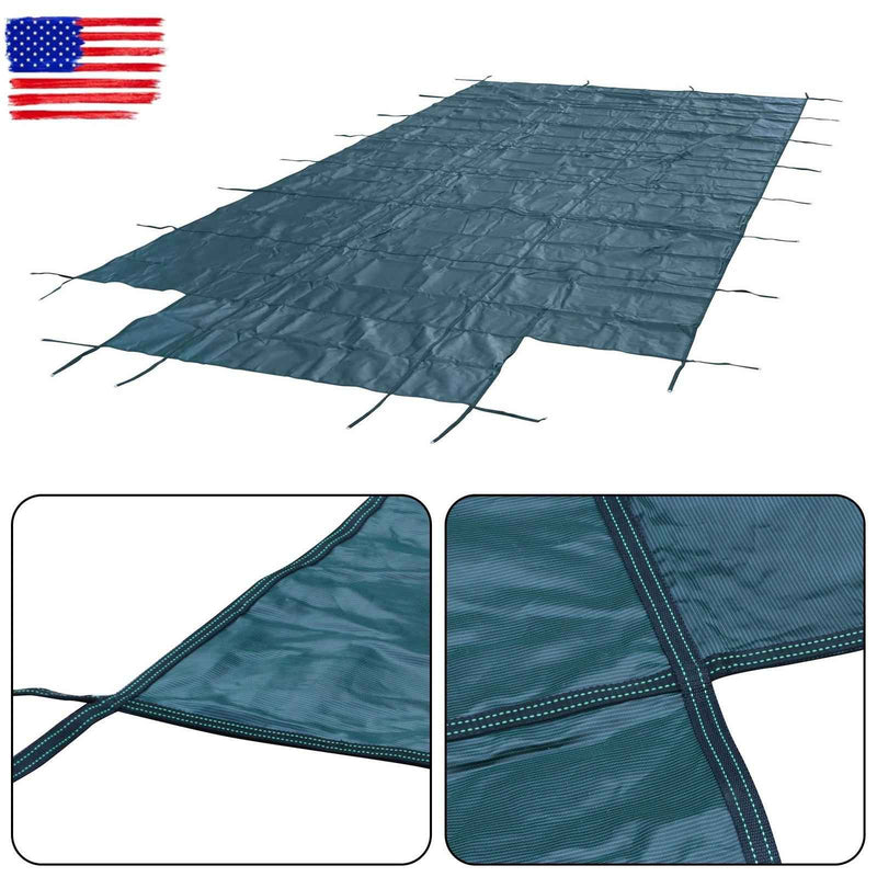DURAFORCE Above Inground Swimming Pool Heavy Safety Cover 22×42FT With 4×8FT Center Step