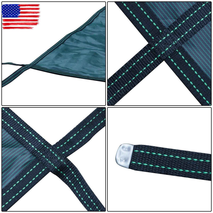 DURAFORCE Above Inground Swimming Pool Heavy Safety Cover 22×42FT With 4×8FT Center Step