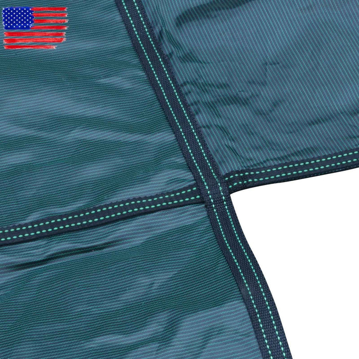 DURAFORCE Above Inground Swimming Pool Heavy Safety Cover 22×42FT With 4×8FT Center Step