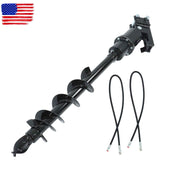DURAFORCE 150mm Diameter Auger Drill Attachment With Hoses for Garden Mini Excavator
