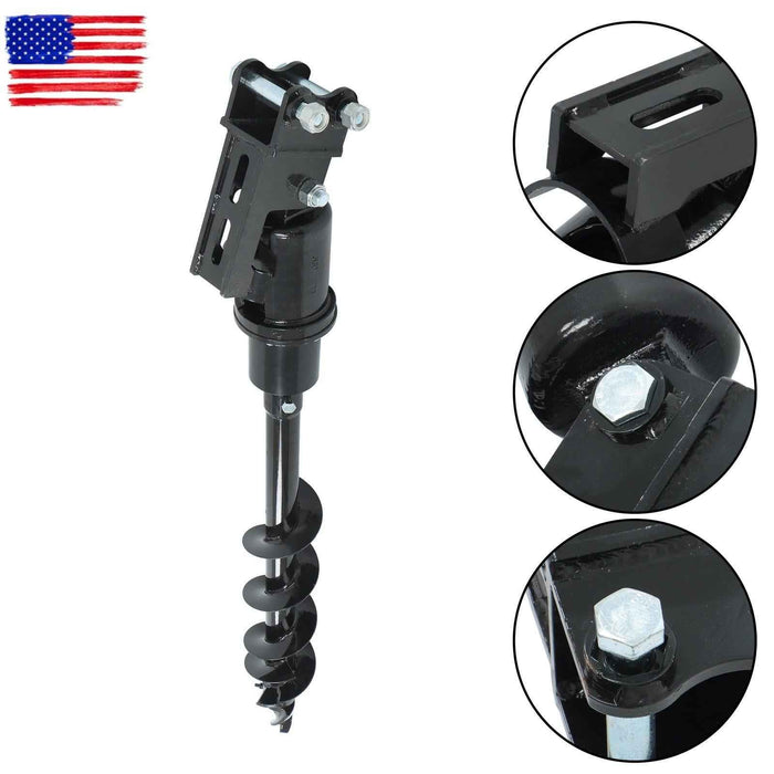 DURAFORCE 150mm Diameter Auger Drill Attachment With Hoses for Garden Mini Excavator