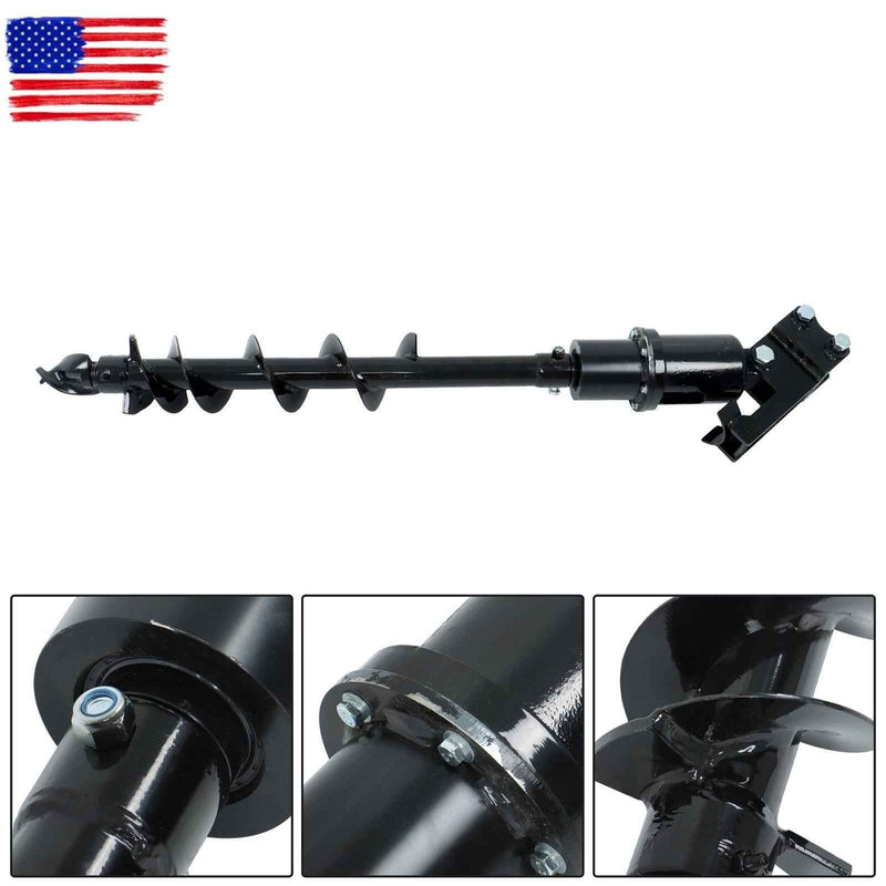 DURAFORCE 150mm Diameter Auger Drill Attachment With Hoses for Garden Mini Excavator