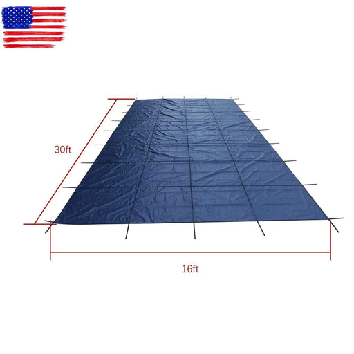 DURAFORCE For 14'×28' Inground Swimming Pool, 16'×30' Rectangle Safety Pool Covers Blue