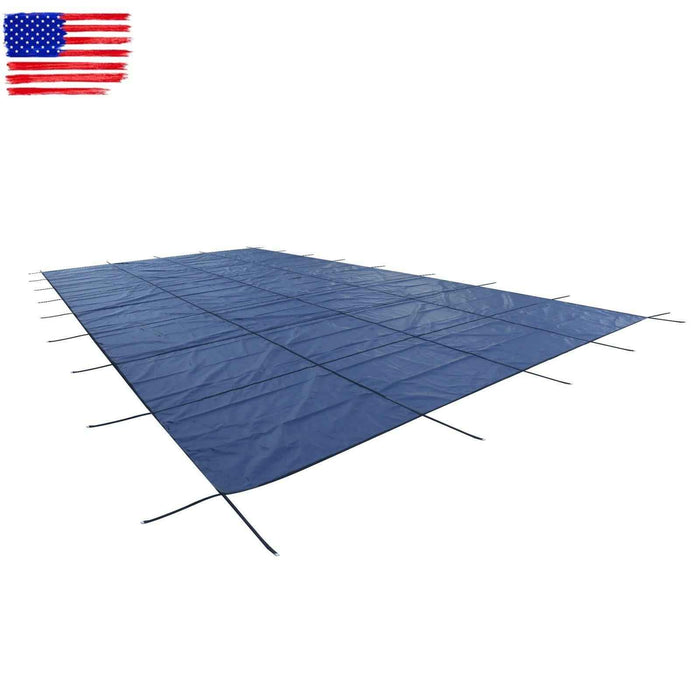 DURAFORCE For 14'×28' Inground Swimming Pool, 16'×30' Rectangle Safety Pool Covers Blue