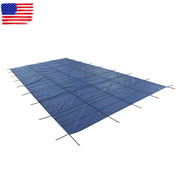 DURAFORCE For 14'×28' Inground Swimming Pool, 16'×30' Rectangle Safety Pool Covers Blue