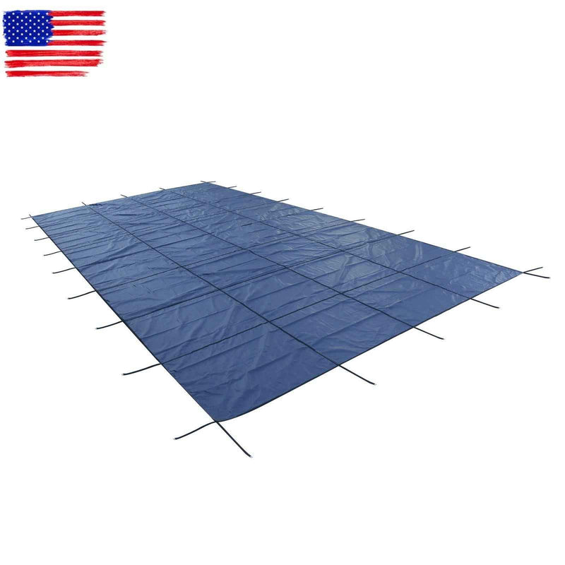 DURAFORCE For 14'×28' Inground Swimming Pool, 16'×30' Rectangle Safety Pool Covers Blue