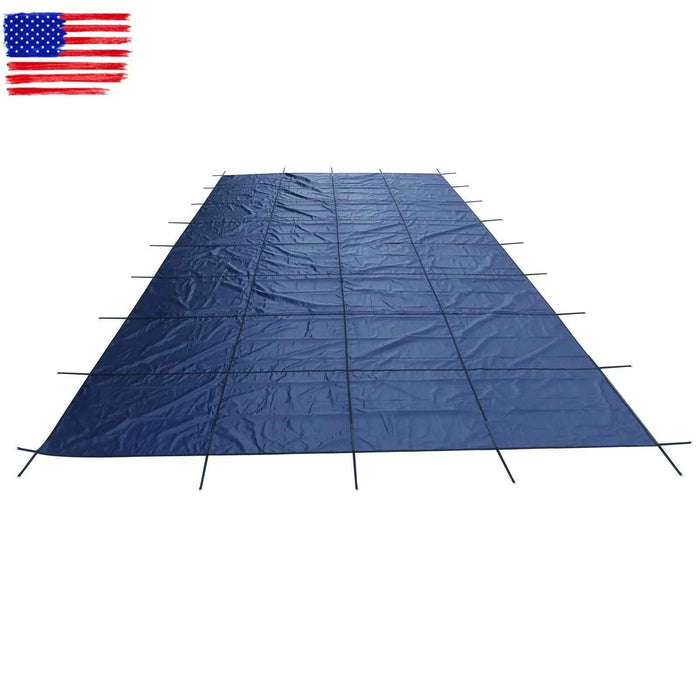 DURAFORCE For 14'×28' Inground Swimming Pool, 16'×30' Rectangle Safety Pool Covers Blue