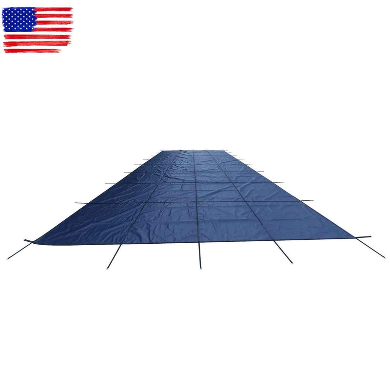 DURAFORCE For 14'×28' Inground Swimming Pool, 16'×30' Rectangle Safety Pool Covers Blue