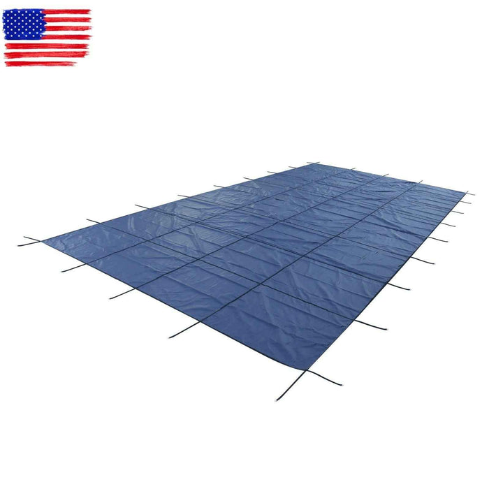 DURAFORCE For 14'×28' Inground Swimming Pool, 16'×30' Rectangle Safety Pool Covers Blue