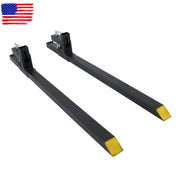 DURAFORCE 60" Clamp on Pallet Forks for Tractor Bucket Loader Tractor Skid Steer 2000 lbs