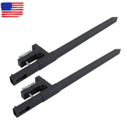 DURAFORCE 60" Clamp on Pallet Forks for Tractor Bucket Loader Tractor Skid Steer 2000 lbs