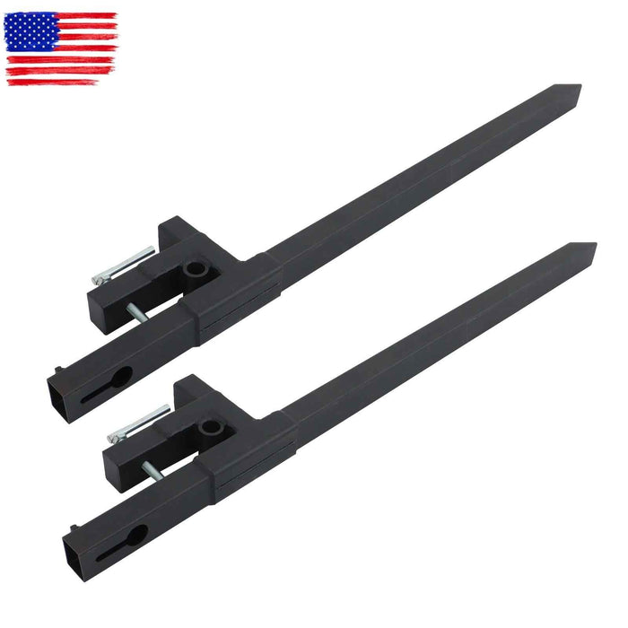 DURAFORCE 60" Clamp on Pallet Forks for Tractor Bucket Loader Tractor Skid Steer 2000 lbs