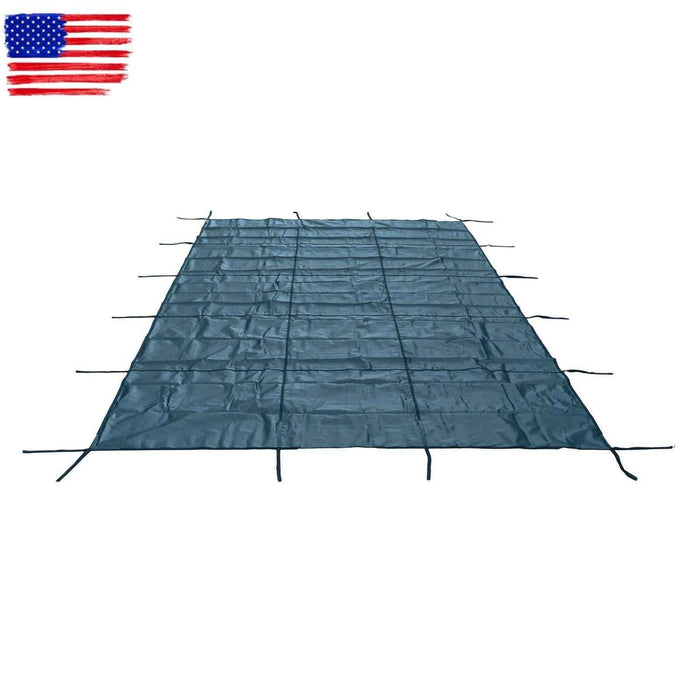 DURAFORCE 16×30FT Rectangle Safety Cover Green Mesh For 14×28FT Inground Swimming Pool