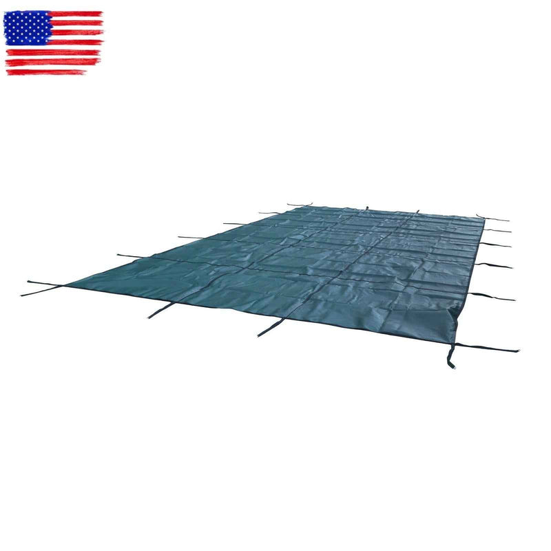 DURAFORCE 16×30FT Rectangle Safety Cover Green Mesh For 14×28FT Inground Swimming Pool
