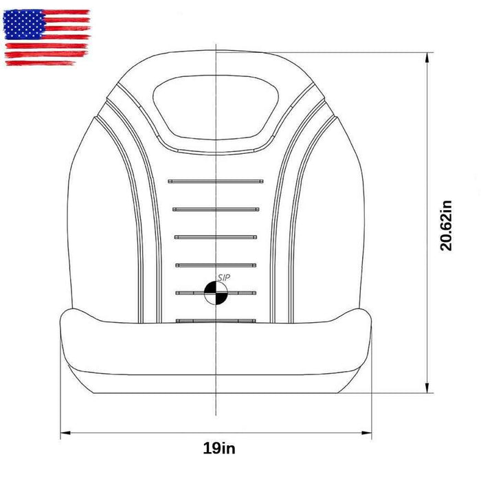 DURAFORCE 2 Pcs Universal Replacement High Back Tractor / Forklift / Mower Seat