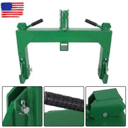 DURAFORCE 3000 LB Steel 3 Point Quick Hitch For Cat 1 & 2 Tractors W/ 2" Receiver Hitch
