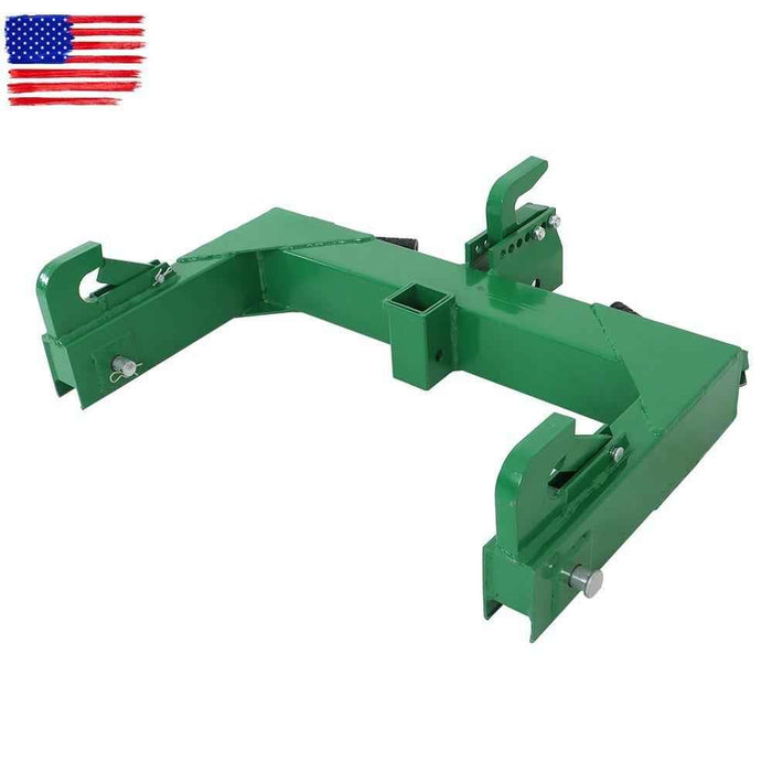 DURAFORCE 3000 LB Steel 3 Point Quick Hitch For Cat 1 & 2 Tractors W/ 2" Receiver Hitch