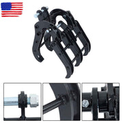 DURAFORCE Mini Excavator Bucket Grapple - Adjustable Wide Jaw Claw for Digging & Grabbing