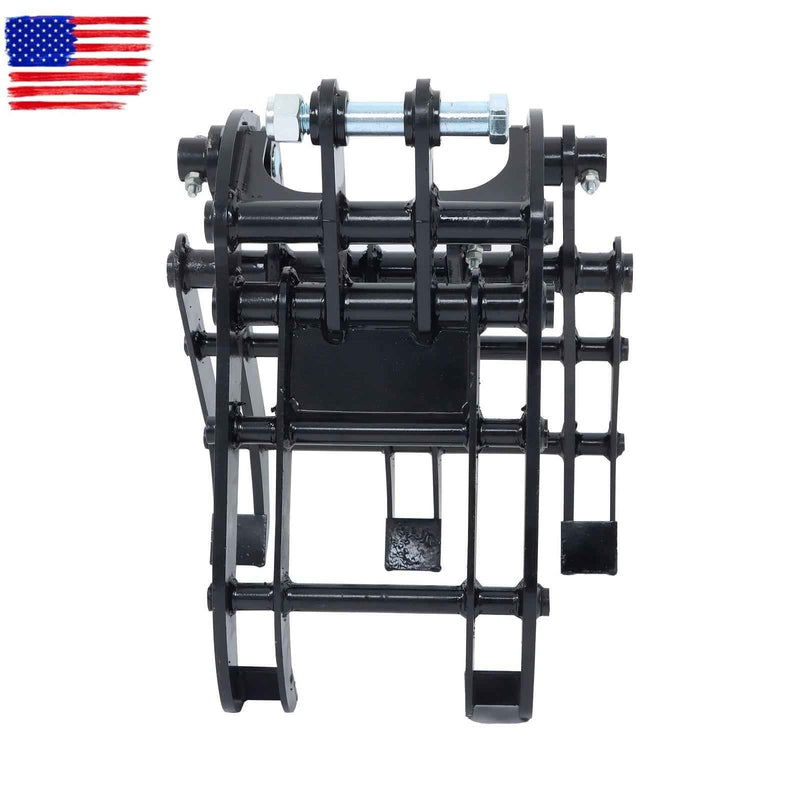 DURAFORCE Mini Excavator Bucket Grapple - Adjustable Wide Jaw Claw for Digging & Grabbing