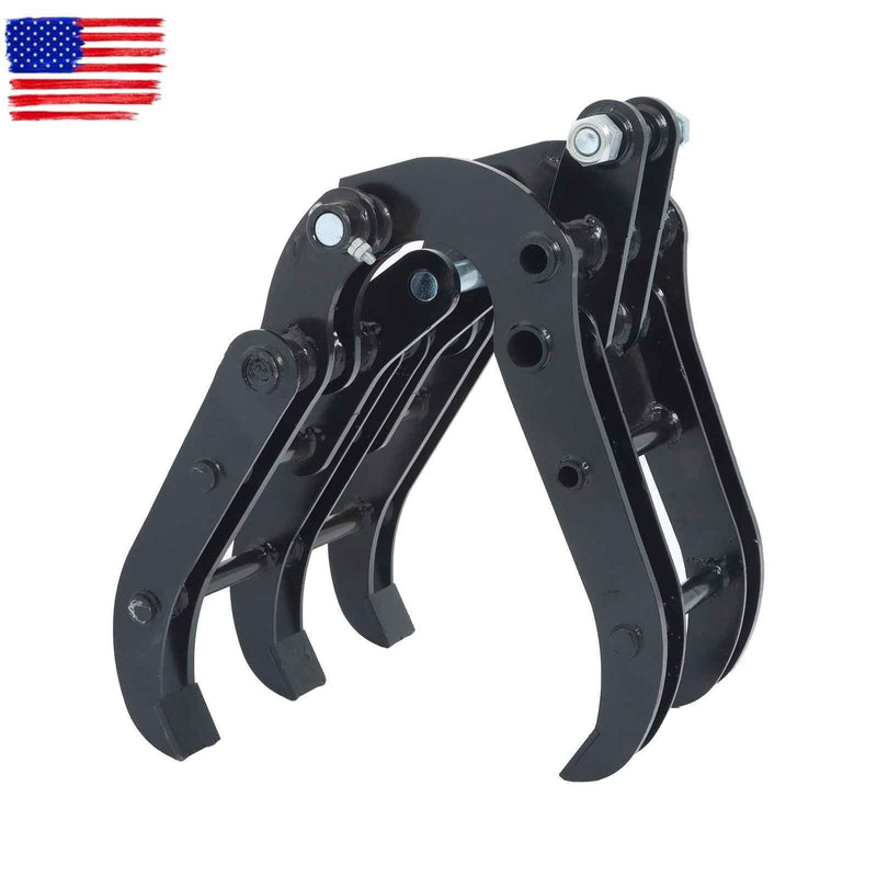 DURAFORCE Mini Excavator Bucket Grapple - Adjustable Wide Jaw Claw for Digging & Grabbing