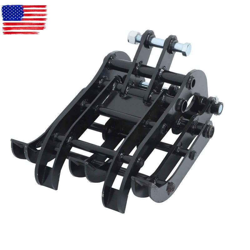 DURAFORCE Mini Excavator Bucket Grapple - Adjustable Wide Jaw Claw for Digging & Grabbing