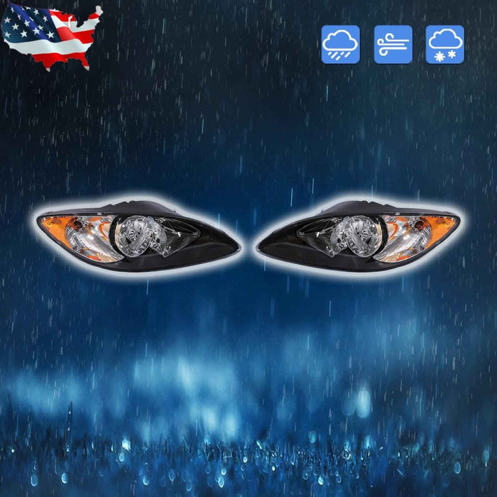 DURAFORCE Halogen Black Headlight Set For International 2008-2016 2 Bulb ‎3596015/16C93