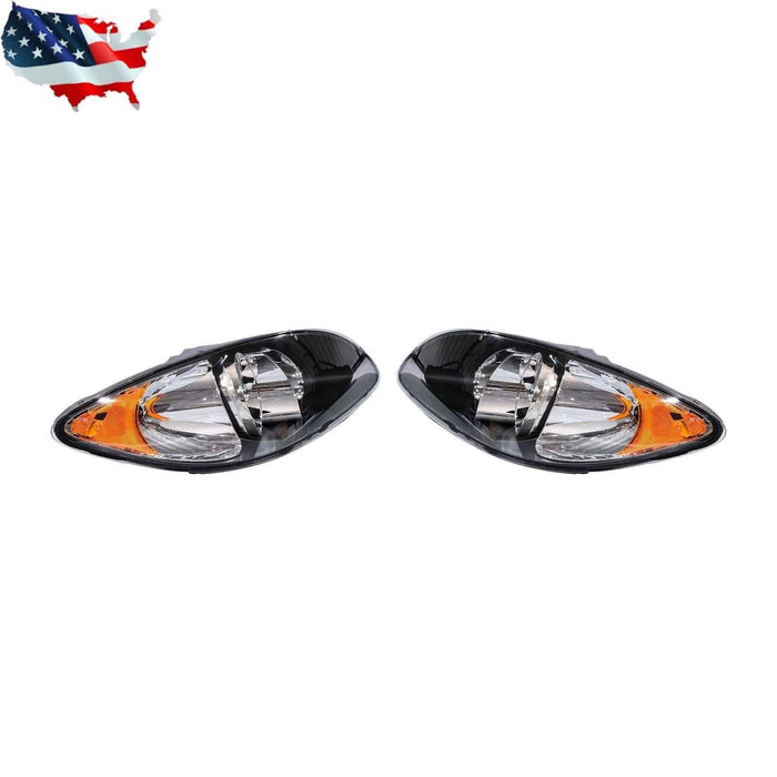 DURAFORCE Halogen Black Headlight Set For International 2008-2016 2 Bulb ‎3596015/16C93