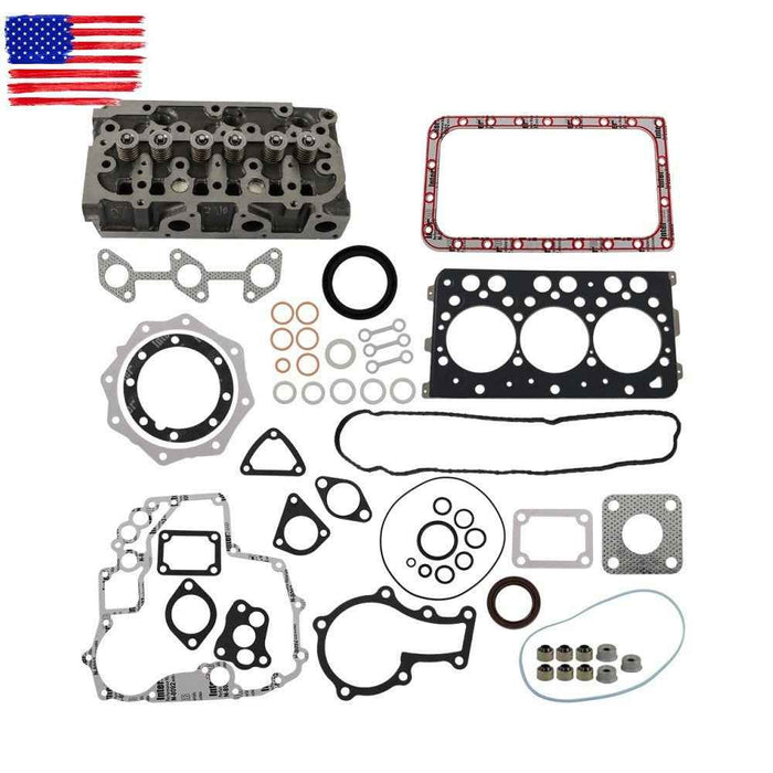 DURAFORCE Full Cylinder Head assy With Vavel Full Gasket Kit For Kubota D782 Metal Engine
