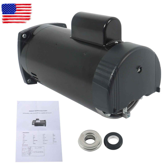 DURAFORCE 3450 RPM Square Flange Pool Pump Motor B2843 2 HP 60 HZ 56Y Frame 208-230 V