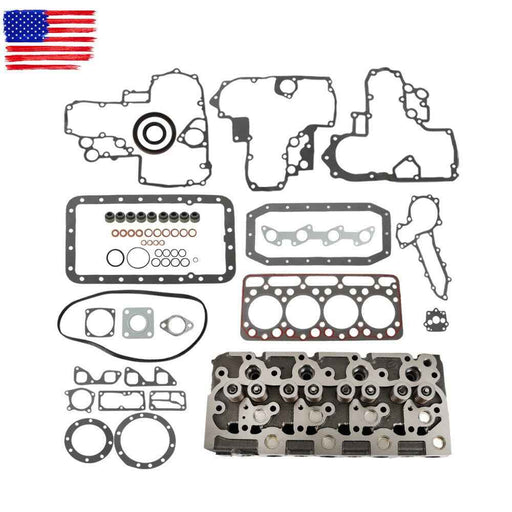 DURAFORCE Complete Cylinder Head & Gasket For Holland Skid Steer L555 L553 Kubota V1902