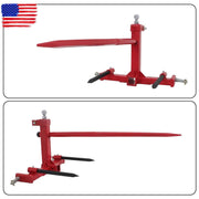 DURAFORCE 3 Point 49" Hay Bale Spear Trailer Hitch Receiver Cat 1 Tractor Lift Capacity