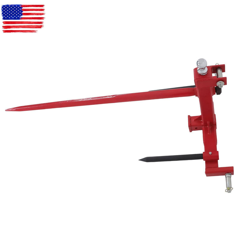 DURAFORCE 3 Point 49" Hay Bale Spear Trailer Hitch Receiver Cat 1 Tractor Lift Capacity