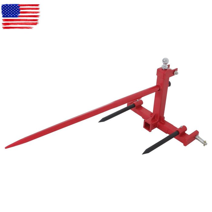 DURAFORCE 3 Point 49" Hay Bale Spear Trailer Hitch Receiver Cat 1 Tractor Lift Capacity