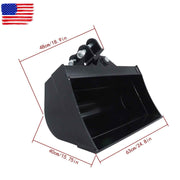 DURAFORCE 600mm Tilting Bucket Attachment for Mini Excavators Bucket With oil pipe + pins