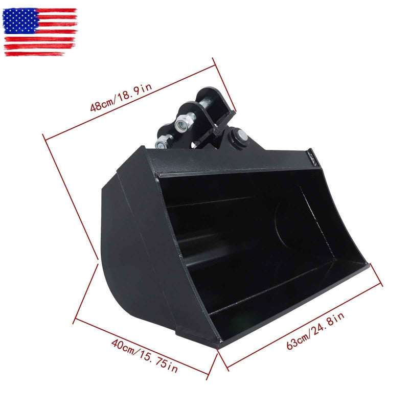 DURAFORCE 600mm Tilting Bucket Attachment for Mini Excavators Bucket With oil pipe + pins