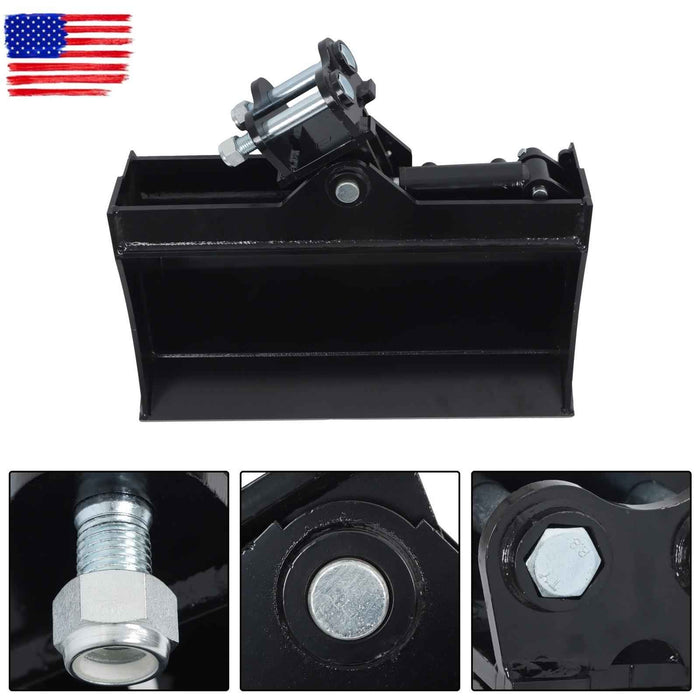 DURAFORCE 600mm Tilting Bucket Attachment for Mini Excavators Bucket With oil pipe + pins