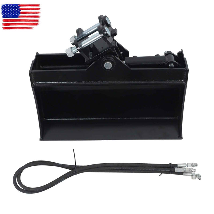 DURAFORCE 600mm Tilting Bucket Attachment for Mini Excavators Bucket With oil pipe + pins