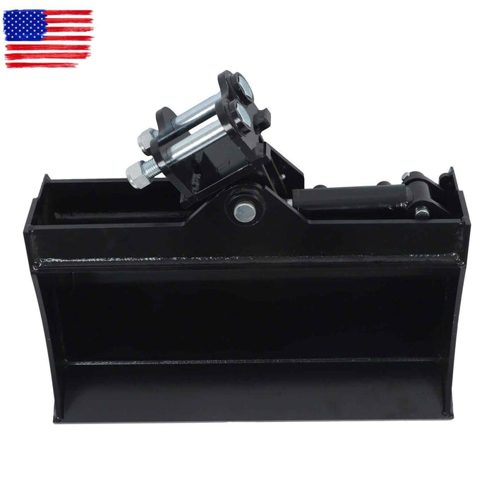 DURAFORCE 600mm Tilting Bucket Attachment for Mini Excavators Bucket With oil pipe + pins