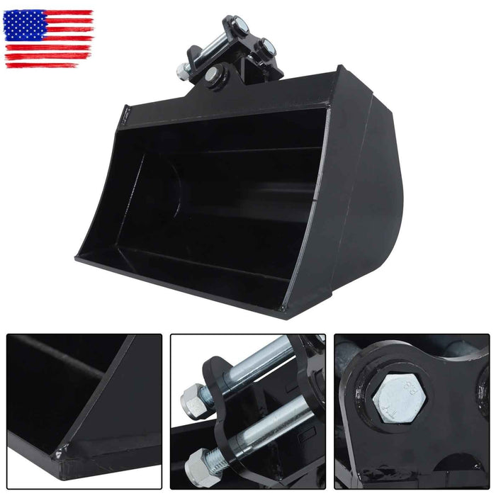 DURAFORCE 600mm Tilting Bucket Attachment for Mini Excavators Bucket With oil pipe + pins