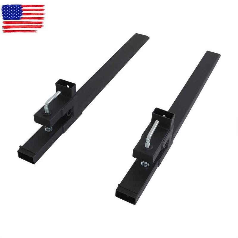 DURAFORCE Tractor Pallet Forks 60" 4000Lbs Clamp On Bucket Loader Attachment Skid Steer
