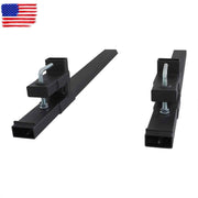 DURAFORCE Tractor Pallet Forks 60" 4000Lbs Clamp On Bucket Loader Attachment Skid Steer
