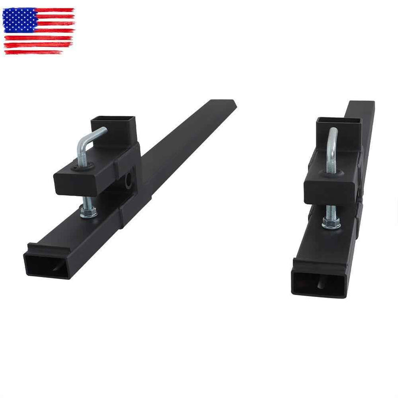 DURAFORCE Tractor Pallet Forks 60" 4000Lbs Clamp On Bucket Loader Attachment Skid Steer