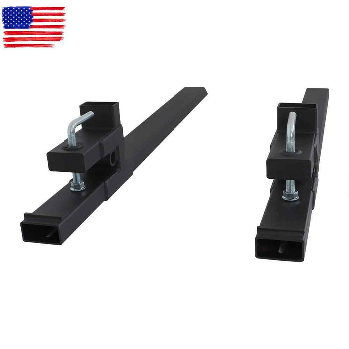 DURAFORCE Tractor Pallet Forks 60" 4000Lbs Clamp On Bucket Loader Attachment Skid Steer