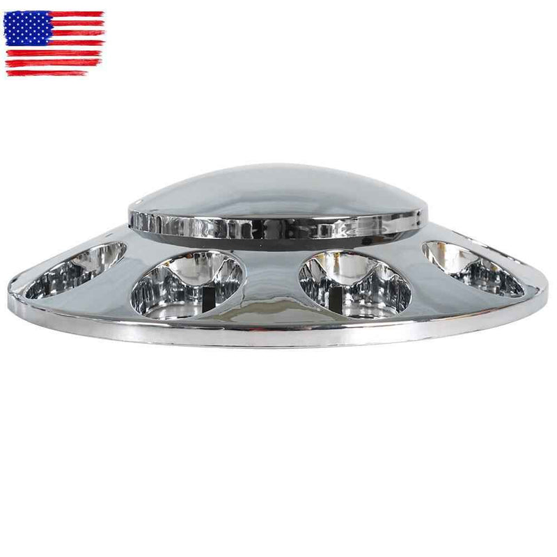 DURAFORCE 33mm Lug Front + Rear Complete Chrome Hub Cover Semi Truck Wheel Kit Axle Cover