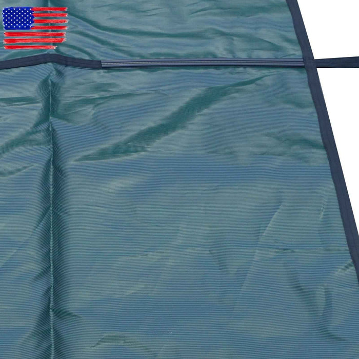 DURAFORCE Inground Swimming Pool 18×34ft Rectangle Safety Pool Cover Green Mesh For 16×32
