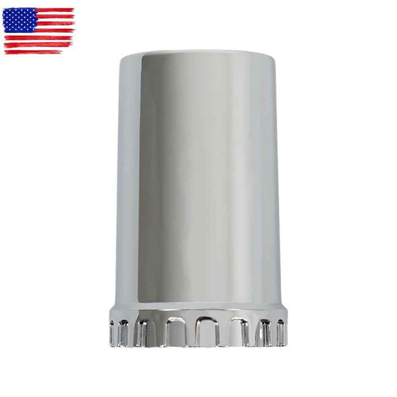 DURAFORCE 33mm Lug Nuts Thread-On Semi Truck & Rear Chrome Wheel Axle Cover Hub Cap