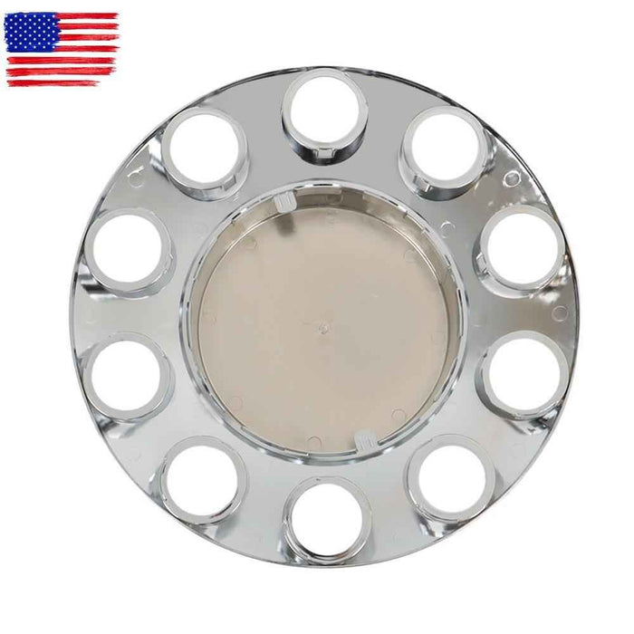 DURAFORCE 33mm Lug Nuts Thread-On Semi Truck & Rear Chrome Wheel Axle Cover Hub Cap