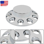 DURAFORCE 33mm Lug Nuts Thread-On Semi Truck & Rear Chrome Wheel Axle Cover Hub Cap